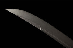 寂静者-单手雁翎刀 chinese sword product detail image 7 showing blade, saya, and fittings