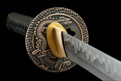 沉夜斩 katana product detail image 7 showing blade, saya, and fittings