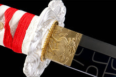 朱华寒锋 katana product detail image 7 showing blade, saya, and fittings