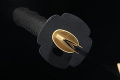 Crimson Line 5160 spring steel katana in crimson red / black product photo 8