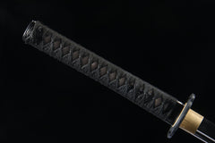 Midnight Scatter 5160 spring steel katana in textured black / black product photo 8