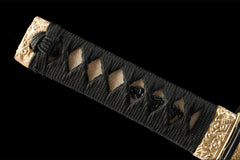 墨渊金芒 tanto product detail image 8 showing blade, saya, and fittings