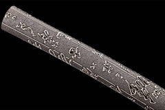 玄金·断影 katana product detail image 8 showing blade, saya, and fittings