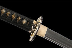金纹赤刃 katana product detail image 8 showing blade, saya, and fittings
