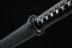 黑山老妖 chokuto product detail image 8 showing blade, saya, and fittings