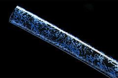 Saya mouth and cord detail of 混沌初开 showing the lacquer finish and sageo