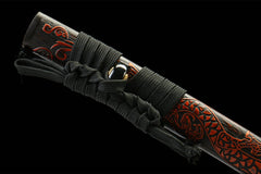 黑掣 katana product detail image 8 showing blade, saya, and fittings
