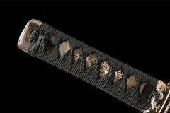 檀棕金络 tanto product detail image 8 showing blade, saya, and fittings