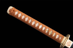 绯金流影 katana product detail image 8 showing blade, saya, and fittings