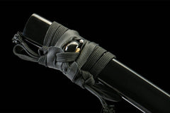 黑煞锋 wakizashi product detail image 8 showing blade, saya, and fittings