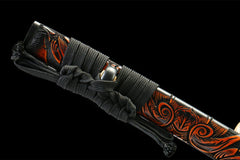 墨陨斩 katana product detail image 8 showing blade, saya, and fittings