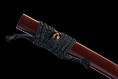 赤夜行者 katana product detail image 8 showing blade, saya, and fittings