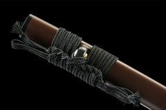 褐魄 katana product detail image 8 showing blade, saya, and fittings