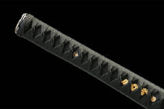 黑曜斩 katana product detail image 8 showing blade, saya, and fittings