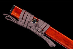 血檀影 katana product detail image 8 showing blade, saya, and fittings