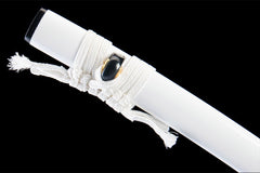 白金逆锋 katana product detail image 8 showing blade, saya, and fittings