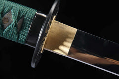 Teal Contrast 5160 spring steel katana in black / teal product photo 9