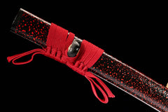 Red T10 Damascus Katana product photo 9