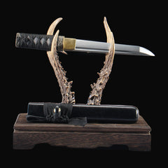 Obsidian black Premium Mystery Tanto example from the ten-design random assortment; specific appearance is not guaranteed