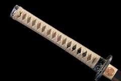 绯村之誓 katana product detail image 9 showing blade, saya, and fittings
