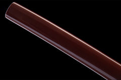 赤夜行者 katana product detail image 9 showing blade, saya, and fittings