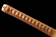 黑金棕络 katana product detail image 9 showing blade, saya, and fittings