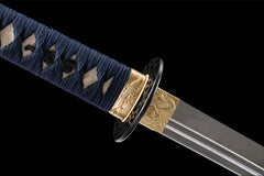 青渊耀金 katana product detail image 9 showing blade, saya, and fittings