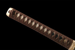 玄金棕纹 katana product detail image 9 showing blade, saya, and fittings