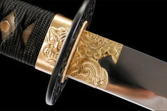 赤霄龙鸣 katana product detail image 9 showing blade, saya, and fittings