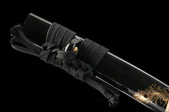 翎金玄刃 wakizashi product detail image 9 showing blade, saya, and fittings