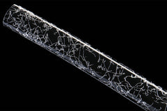 Close-up of black silver brushed pattern on Fenchengjie Katana scabbard