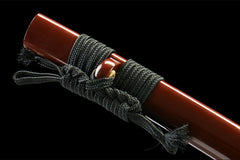 棕芒 katana product detail image 9 showing blade, saya, and fittings