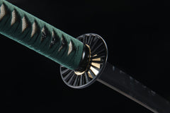 Teal Contrast 5160 spring steel katana in black / teal product photo 10