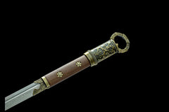 Tang Dao – Folded Steel Hidden Handle – Bu Liang Ren 埋鞘唐刀 - Katana display view product photo