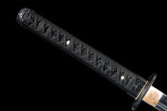 丹心墨刃 katana product detail image 10 showing blade, saya, and fittings