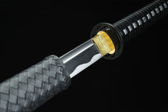 黑山老妖 chokuto product detail image 10 showing blade, saya, and fittings
