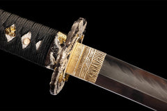 朱焰·断云 katana product detail image 10 showing blade, saya, and fittings