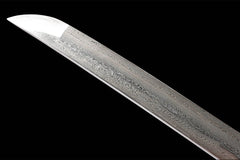 夜烬·星陨 katana product detail image 10 showing blade, saya, and fittings