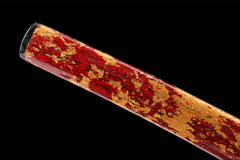 金纹赤刃 katana product detail image 10 showing blade, saya, and fittings
