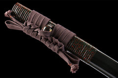 苍棕金芒 katana product detail image 10 showing blade, saya, and fittings