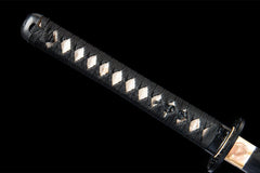 赤轮花影 katana product detail image 10 showing blade, saya, and fittings
