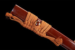绯金流影 katana product detail image 10 showing blade, saya, and fittings