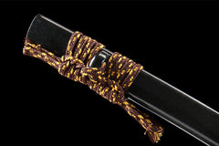 玄金棕纹 katana product detail image 10 showing blade, saya, and fittings