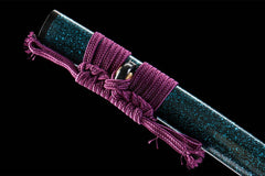 青渊耀金 katana product detail image 10 showing blade, saya, and fittings