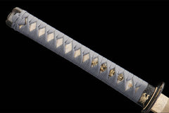 秋月寒芒 katana product detail image 10 showing blade, saya, and fittings