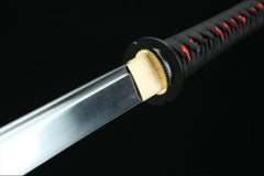 魔女 chokuto product detail image 10 showing blade, saya, and fittings