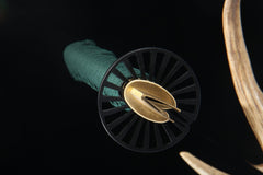 Teal Contrast 5160 spring steel katana in black / teal product photo 11