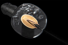 丹心墨刃 katana product detail image 11 showing blade, saya, and fittings