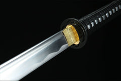 黑山老妖 chokuto product detail image 11 showing blade, saya, and fittings