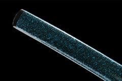 青渊耀金 katana product detail image 11 showing blade, saya, and fittings